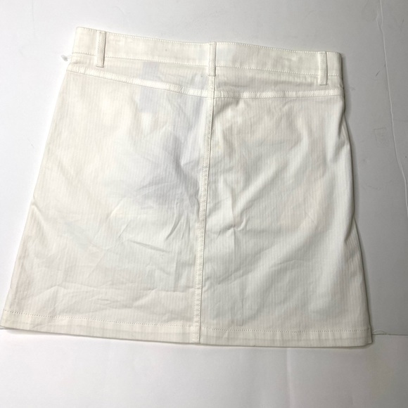 BURBERRY Skirt  8 Cotton Pockets Stripe Offwhite - Picture 9 of 15